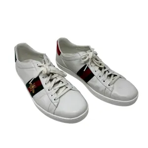 Gucci Ace Bee Sneakers White Leather Low Top EU 41 thumbnail 1