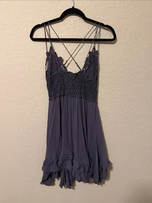 Free People Purple Lace Bodice Strappy Cami thumbnail 2