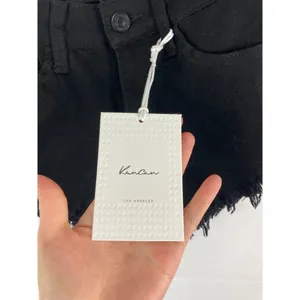 NWT KanCan Raw Hem Jean Shorts Black Size 23 / 0 thumbnail 2