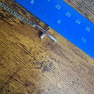 Delicate Gold Cross Pendant Necklace thumbnail 5