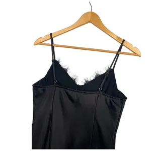 New White Fox Mini Slip Dress Womens Small Black Lace Trim Party Sexy Date Night thumbnail 3