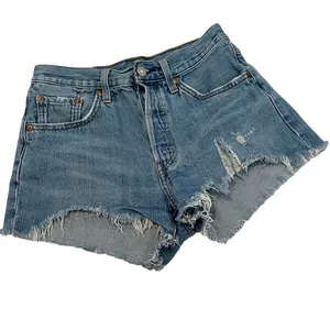 Levi's 501 25 button fly jean shorts distressed cut offs SH2 3569 thumbnail 11