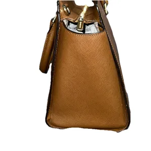 Michael Kors‎ Selma Large Satchel – Saffiano Leather Crossbody Strap Brown Acorn thumbnail 2