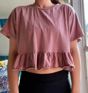 Wild Fable ruffle crop top thumbnail 1