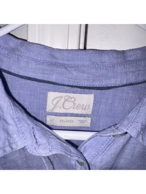 J.Crew $118 Relaxed 100% Linen Womans LT Baird McNutt Irish Linen Short Sleeve thumbnail 5
