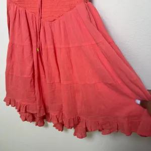 NEW Free People Women Perfect Day‎ Mini Dress Large Pink Corset Lace Party Event thumbnail 9
