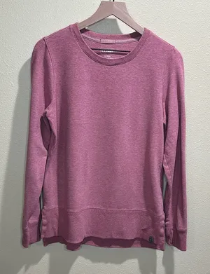 L.L. Bean Women's Size Small Heathered Pink Pullover Sweatshirt thumbnail 1