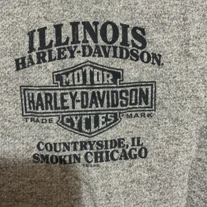 Harley Davidson Studded Zip Up‎ Hoodie Jacket Womens Small Grey Smokin Chicago thumbnail 5