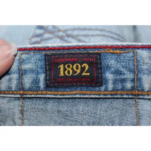 Abercrombie & Fitch Flare Blue Denim Light Wash Cotton Wide Leg Jeans Size 6 R thumbnail 4