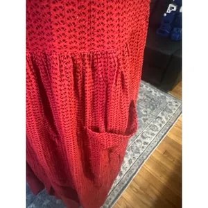 A.K.A Red Black Sleeveless Maxi Dress S Vintage Boho Gothic thumbnail 2