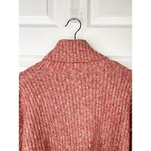 Caslon Pink Mauve Cable Knit Long Sleeve Turtleneck Sweater Size Small thumbnail 5
