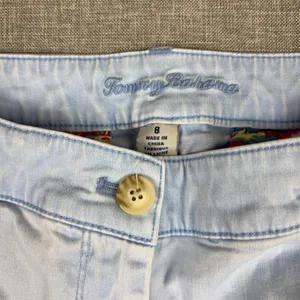 Tommy Bahama Shorts Womens 8 Blue Chino Twill Cotton Lyocell Spandex 9 Inseam thumbnail 4