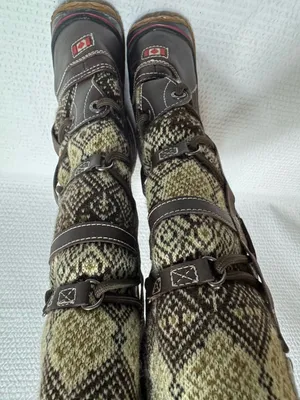 Pajar 63 women’s Brown Patterned Lace-Up Winter Boots snow 7. - 71/2 thumbnail 6