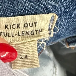 Madewell Kick Out Full Length Jeans Light Indigo‎ Blue Mid Rise Flare Size 24 thumbnail 5