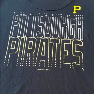 MLB Pittsburgh Pirates Campus Life Womens Large Black Fitted Short‎ Sleeve Shirt thumbnail 7