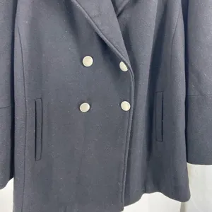 Roamans wool blend black 2X pea coat plus winter fall casual business travel thumbnail 4