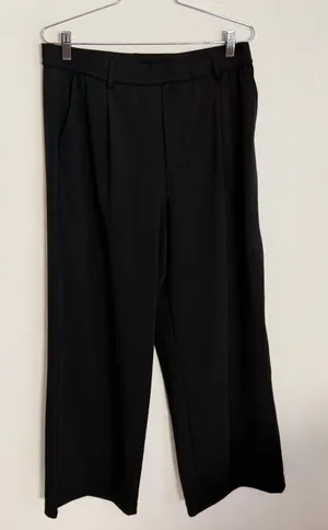 Halara Wide leg pleated black pants size LT thumbnail 1