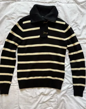 Ralph Lauren Striped Toggle Neck Sweater thumbnail 1