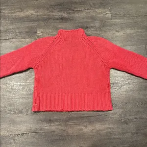 American Eagle Outfitters XL Coral Vintage‎ Y2K Wool Open Knit Mockneck Sweater thumbnail 7