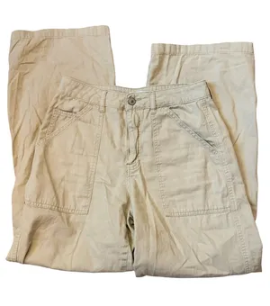 Happily Grey Carpenter Wide-Leg Pants | Size 3/26 | Tan thumbnail 1