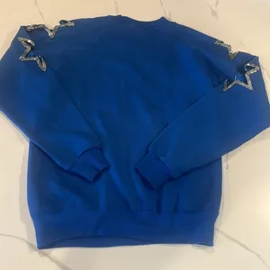 True Vintage OPEN TO SKIN Sexy Star Cutout Blue Sequin Top M thumbnail 8