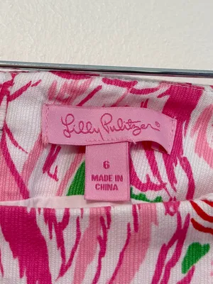 Lilly Pulitzer Marigold Pink Flamingo Colony Skort Women’s size 6 thumbnail 3