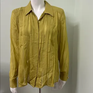 NWT Tuckernuck Chartreuse Natalia Blouse medium thumbnail 7