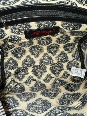 Ed Hardy Vegan Leather Skull Satchel Crossbody thumbnail 11