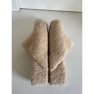 Free People beige fuzzy mules size‎ 8 thumbnail 11