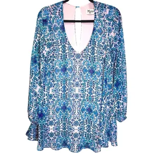 SHOW ME YOUR‎ MUMU Santorini Splash MICHELLE TUNIC Boho Mini Dress Small thumbnail 2