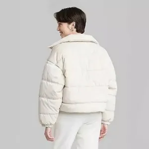 Wild Fable Iridescent Shine Duvet Puffer Jacket Womens M Y2K‎ Blue thumbnail 4