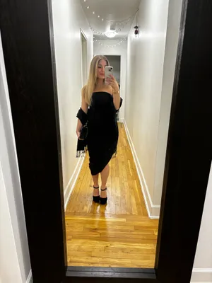 Zara black dress thumbnail 4
