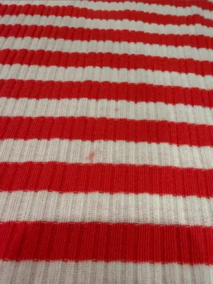 bobeau Red & White Striped Short Sleeve Tee Size Medium - C4-100 thumbnail 3