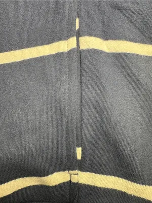 Marine Layer Cloud 9 Fleece Half Zip Sweatshirt NWT Size Large Navy Blue Stripe thumbnail 12