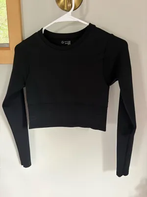Aerie Crop Athletic Top Long Sleeve thumbnail 1