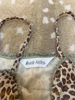 Mouth Valley Leopard Print Cami Tank Top Lace Trim Y2K Japanese women’s size S thumbnail 5