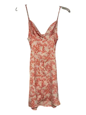 Urban Outfitters Mallory Satin Cowl Neck Toile Floral Mini Dress Size XS thumbnail 3