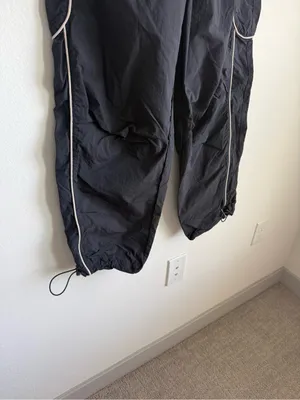 BDG Urban Outfitters Jess Straight Leg Nylon Track Pants Black XS thumbnail 9