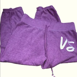 Victorias Secret purple crop joggers size xsmall thumbnail 2
