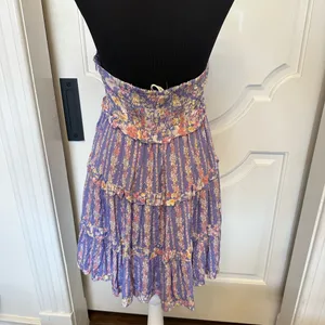 Altar’d State Floral Strapless Dress Flowy Bohemian Ruffles NWOT thumbnail 5
