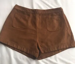 Hollister Brown Suede High-Rise Shorts thumbnail 2