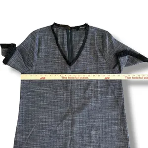 Doe & Rae Tweed‎ Shift Dress Black Gray L NWT Workwear Parisian Chic Capsule thumbnail 3