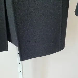 Bloomingdales sz 2P Black 100% Wool Trench Coat ‎ Luxury Minimalist thumbnail 5