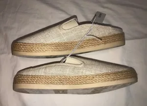 Esprit Espadrille Mule Size 9.5 Natural Linen Summer Slide Casual Shoe Neema thumbnail 1