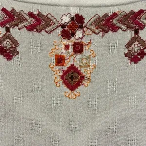 Free People Ariana White and Red embroidered tunic top size X Small thumbnail 12