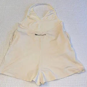 Free People Movement NEW! $60 Movement XS HOT SHOT HALTER ROMPER ONESIE Tofu Ivory Cream thumbnail 6