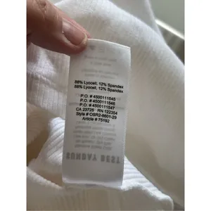 Aritzia Sunday Best White Ribbed Ruffle Strap Mini Dress Size XS thumbnail 4