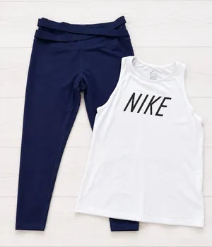 Nike/Offline by Aerie Women's Activewear Set Dri-FIT Tank Blue Leggings XL thumbnail 1