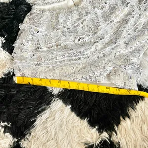 Sequin Micro Mini Shorts, Festival Clubwear Rave‎ Glam Medium 2000s Y2K thumbnail 6