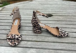 Steve Madden Women's Irenee Block-Heel Sandals size 6 cheetah‎ animal furry thumbnail 1